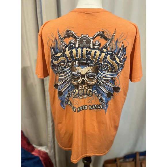 Sturgis Black Hills Rally 2016‎ Golden T Shirt Xl Orange - Picture 3 of 6